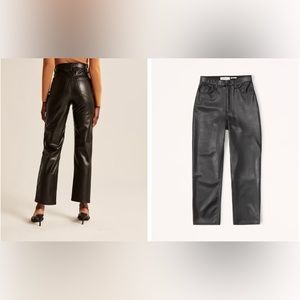 Abercrombie straight leg leather pants